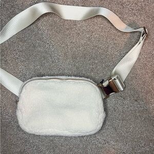 Sherpa Belt Bag with Gold Accents Crossbody Bag